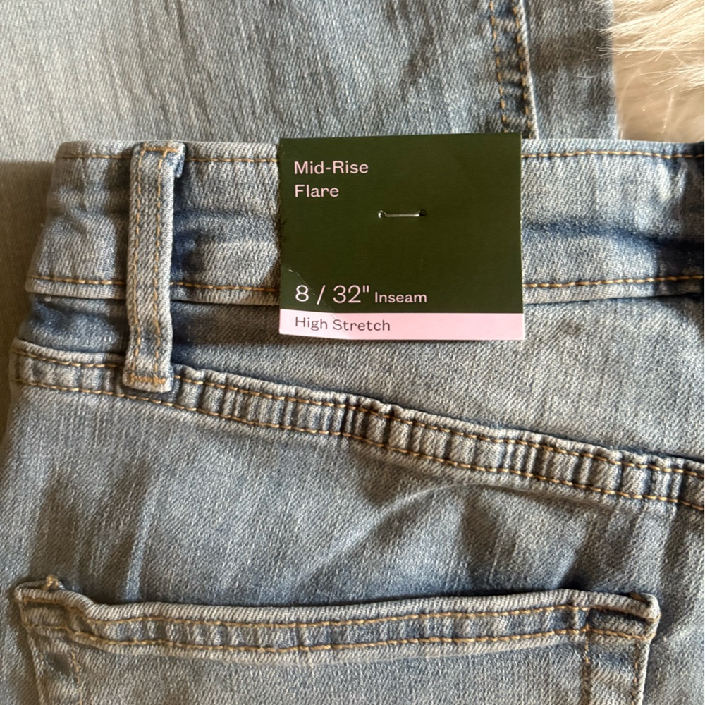 Flare Jeans, Light Wash, New with Tags - Picture 12 of 16